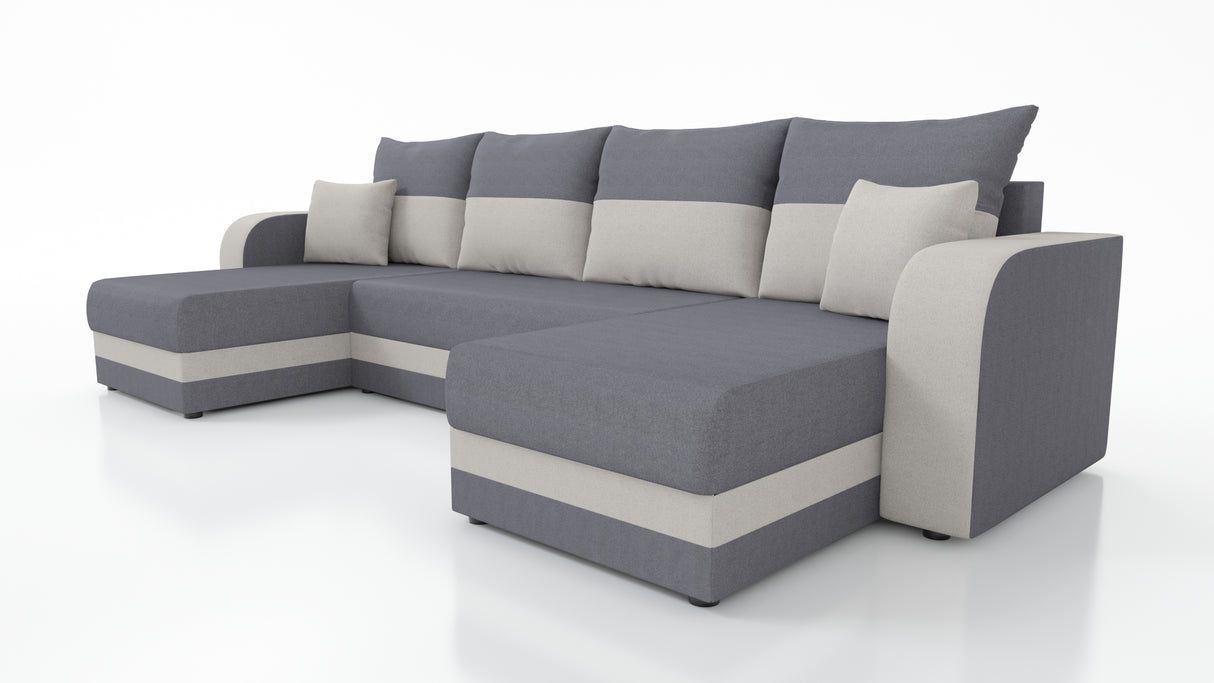 CORNER SOFA BED HAWO U SHAPE 278CM / FOAM + SPRINGS