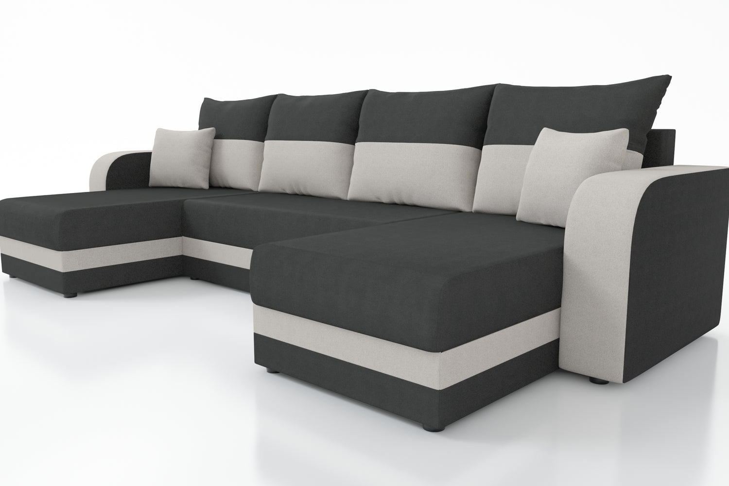 CORNER SOFA BED HAWO U SHAPE 278CM / FOAM + SPRINGS