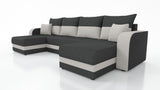 CORNER SOFA BED HAWO U SHAPE 278CM / FOAM + SPRINGS
