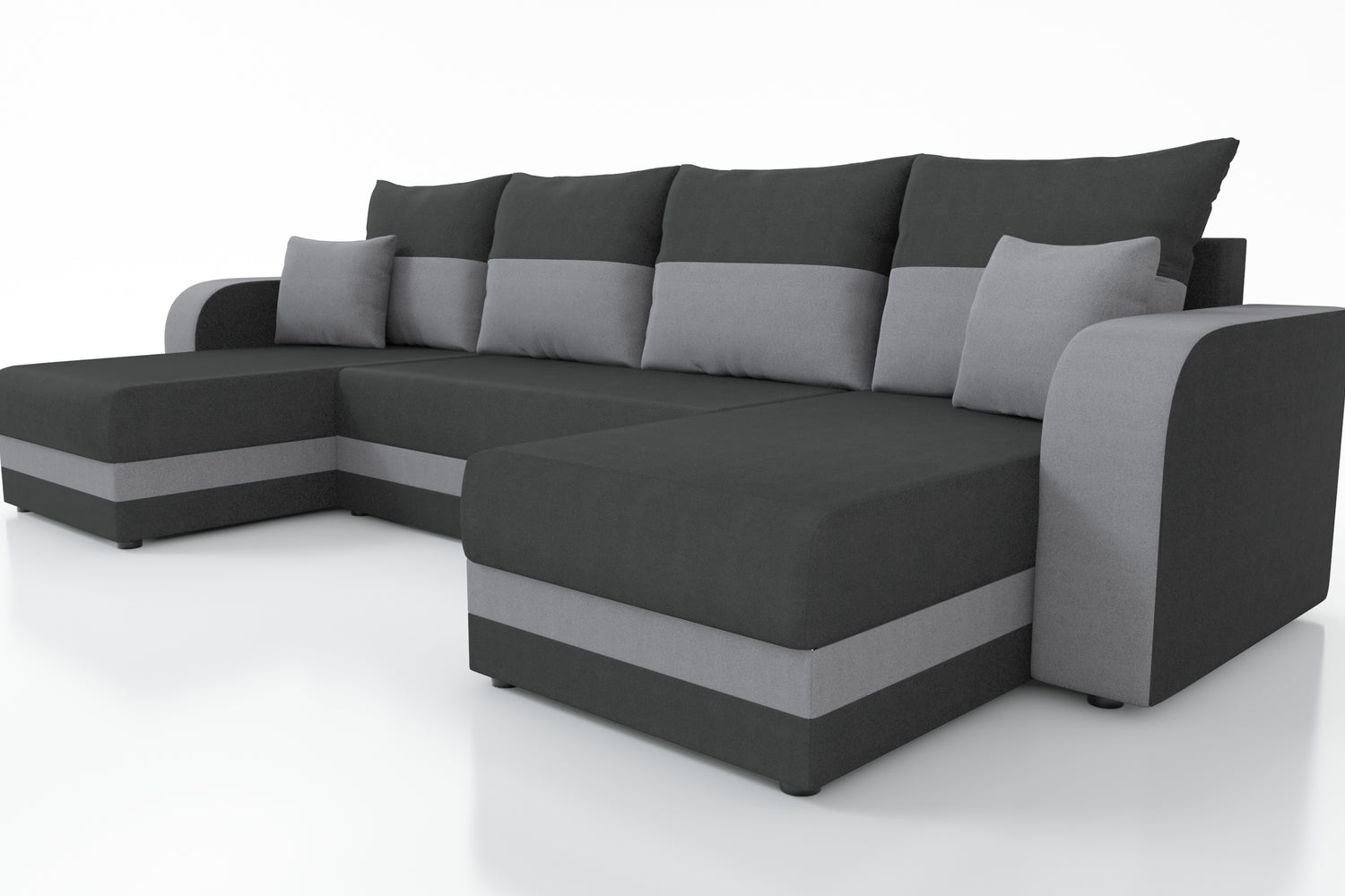 CORNER SOFA BED HAWO U SHAPE 278CM / FOAM + SPRINGS