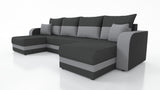 CORNER SOFA BED HAWO U SHAPE 278CM / FOAM + SPRINGS