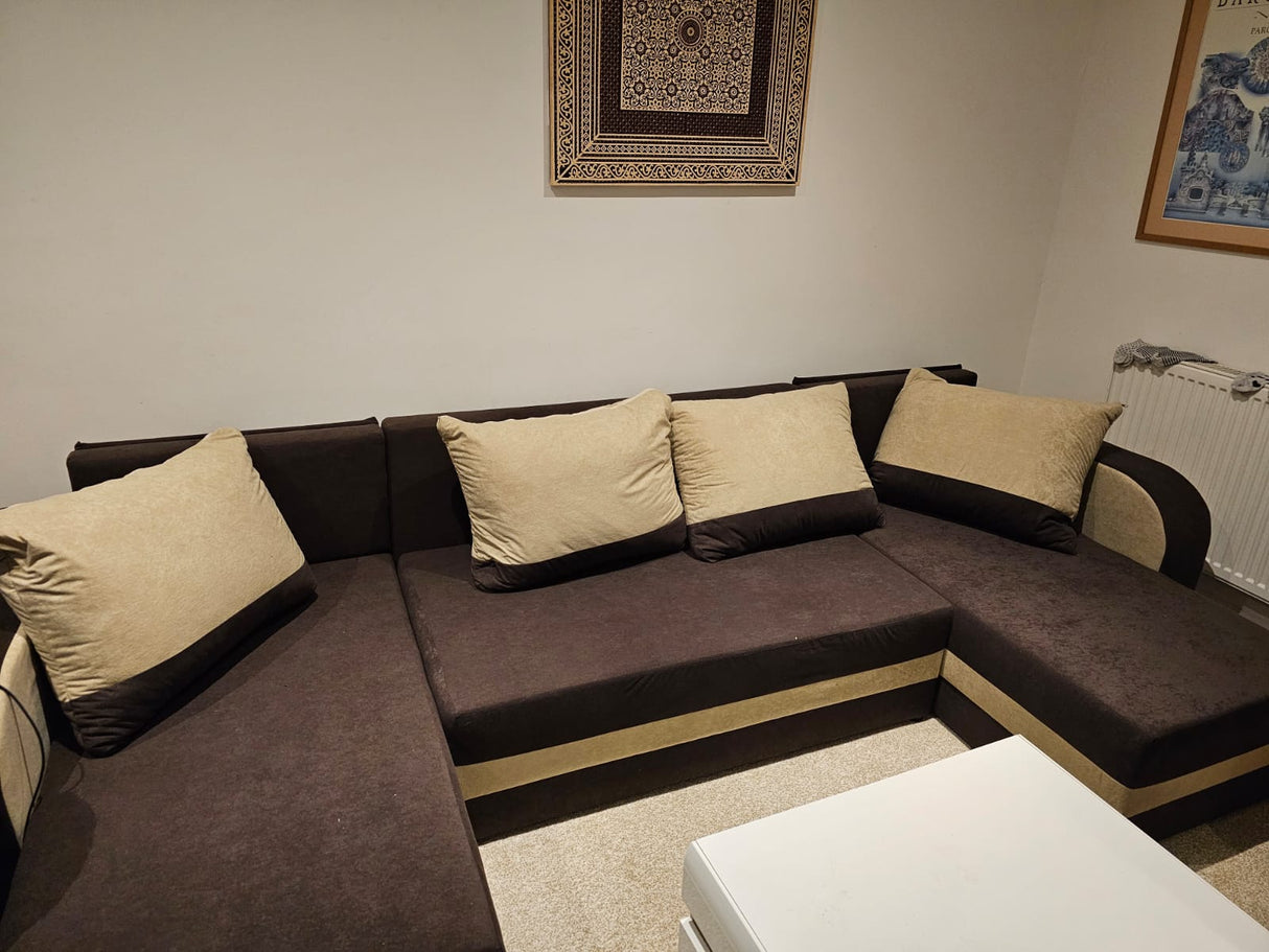 CORNER SOFA BED ALEXA U SHAPE 304CM / FOAMCHOICE OF COLORT30 FOAM STORAGE SPACE4 CUSHIONS Large sleeping areaDIMENTIONS IN PHOTOSAnna Furniture