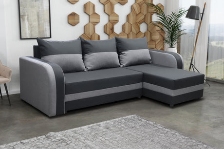 CORNER SOFA BED FLORIDA 238CM universal RIGHT/LEFT CORNER / FOAMTHIS MODEL IN UNIVERSAL WHICH MEANS YOU CAN CHOOSE CORNER SIDE DURING ASSEMBLY3x PILLOWS INCLUDED1X STORAGE SPACESLEEPING FUNCTIONSAWANA FABRICDIMENTIONSWidth: 238 cmDepth: 138cmSleeping area