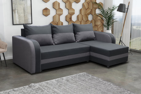 CORNER SOFA BED FLORIDA 238CM universal RIGHT/LEFT CORNER / FOAMTHIS MODEL IN UNIVERSAL WHICH MEANS YOU CAN CHOOSE CORNER SIDE DURING ASSEMBLY3x PILLOWS INCLUDED1X STORAGE SPACESLEEPING FUNCTIONSAWANA FABRICDIMENTIONSWidth: 238 cmDepth: 138cmSleeping area