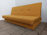 SOFA BED AXEL 195CM TWIST 10 YELLOW / SPRINGS + FOAM