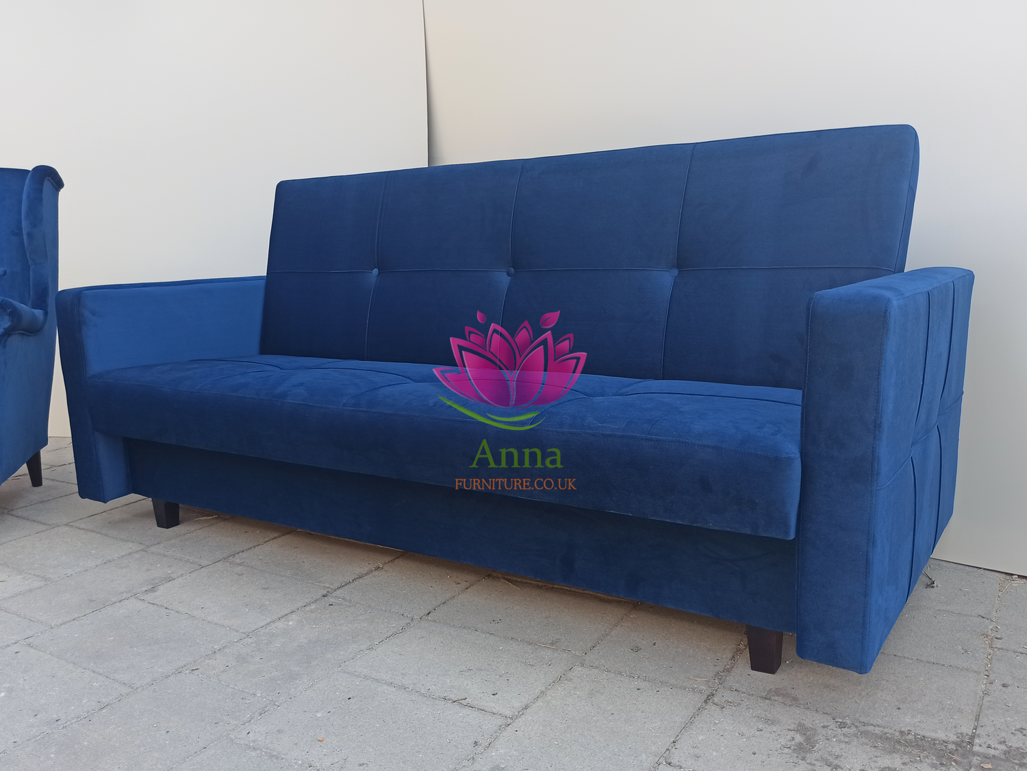 SOFA BED COSMO 210cm KRONOS 09 / SPRINGS + FOAMSofa dimensions: sleeping area 120/187 cm width 210 cm depth 90 cm height to the seat 43 cm height of the legs 9 cm* dimensions are given with a tolerance of +/- 3 cmThe sleeping area is entirely made of spri