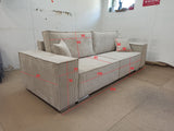 SOFA BED FIORD POSO 100 250cm / SPRINGS + FOAMSOFA DIMENSIONS: sleeping area 154/190 cm width 249 cm depth 94 cm height to the seat 40 cm side height 58 cm seat depth 79 cm (without cushions) seat depth 62 cm (with cushions)* dimensions given with a toler