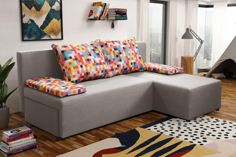 SMALL CORNER SOFA BED MONTANA 201CM UNIVERSAL RIGHT/LEFT CORNER  / FOAM *CHOICE OF MANY COLORS*