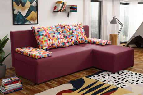 SMALL CORNER SOFA BED MONTANA 201CM UNIVERSAL RIGHT/LEFT CORNER  / FOAM *CHOICE OF MANY COLORS*
