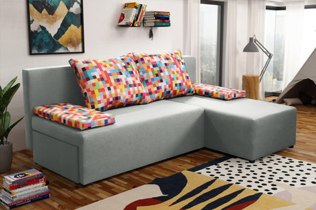 SMALL CORNER SOFA BED MONTANA 201CM UNIVERSAL RIGHT/LEFT CORNER  / FOAM *CHOICE OF MANY COLORS*
