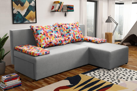 SMALL CORNER SOFA BED MONTANA 201CM UNIVERSAL RIGHT/LEFT CORNER  / FOAM *CHOICE OF MANY COLORS*