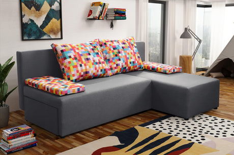 SMALL CORNER SOFA BED MONTANA 201CM UNIVERSAL RIGHT/LEFT CORNER  / FOAM *CHOICE OF MANY COLORS*