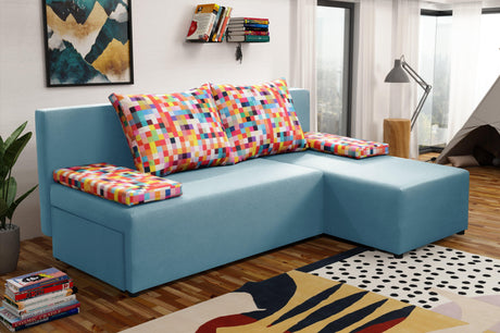 SMALL CORNER SOFA BED MONTANA 201CM UNIVERSAL RIGHT/LEFT CORNER  / FOAM *CHOICE OF MANY COLORS*