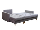 CORNER SOFA BED BRIAN 222CM + STORAGE PUFF / OTTOMAN MALMO 72 UNIVERSAL RIGHT/LEFT CORNER / BONELL SPINGS + FOAMTHIS MODEL IS UNIVERSAL WHICH MEANS YOU CAN CHOOSE CORNER SIDE DURING ASSEMBLYMADE IN MALMO FABRIC CLICK HERE3x PILLOWS INCLUDED2X STORAGE SPAC