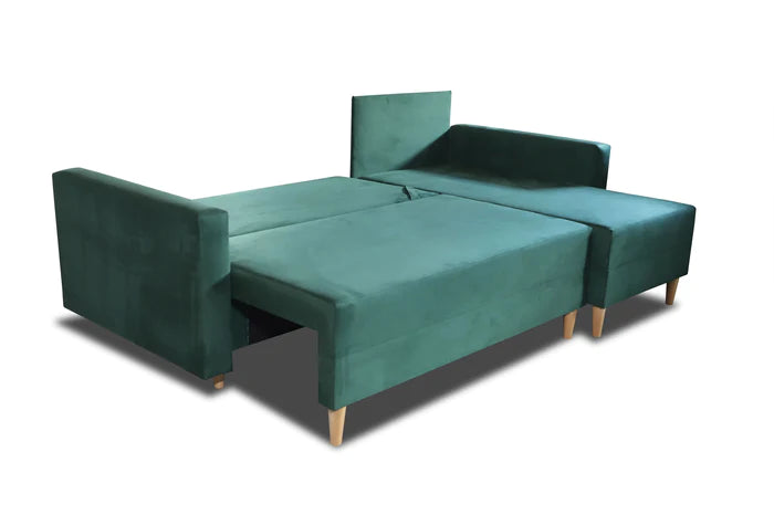 NEW! CORNER SOFA BED SNUGGY 222CM MANILA09 UNIVERSAL CORNER RIGHT/LEFT / FOAMTHIS MODEL IS UNIVERSAL WHICH MEANS YOU CAN CHOOSE CORNER SIDE DURING ASSEMBLY3x PILLOWS INCLUDED1X STORAGE SPACESOFT TOUCH FABRC MANILA CLICK HERE DIMENTIONS222X137.5CMSLEEPING