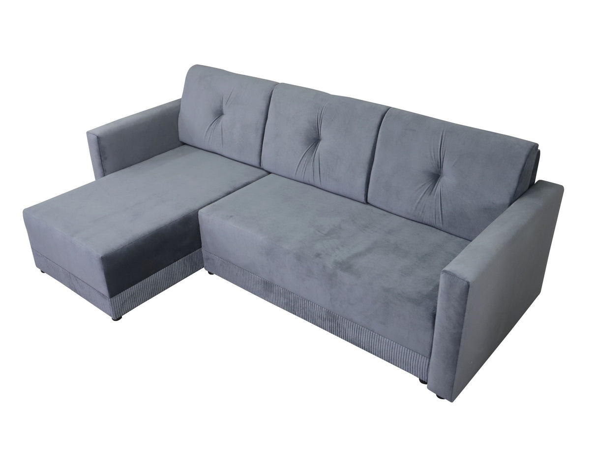CORNER SOFA BED TEXAS 222CM UNIVERSAL RIGHT/LEFT CORNER CHOICE OF 15 COLORS / FOAMTHIS MODEL IS UNIVERSAL WHICH MEANS YOU CAN CHOOSE CORNER SIDE DURING ASSEMBLY CORNER SOFA BED TEXASFOAM T301X STORAGE SPACE3X PILLOWS MADE OF FOAMEASY CLEAN SOFT TOUCH FABR