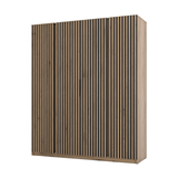 KAJA 4LAM - AVAILABLE IN 4 COLORSDimensions: 2000 x 2390 x 619 mm (W x H x D)Number of Packages: 6Front:- laminated plate 16 mm - black- the edge of ABS- handle UA-HEXA-256-20M, 256 mm / aluminumThe body:- laminated plate 16 mm - oak evoke- melamine / ABS