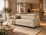 NEW!! SOFA BED AURA 258 CM FOAM + WAVY SPINGS CHOICE OF COLORS