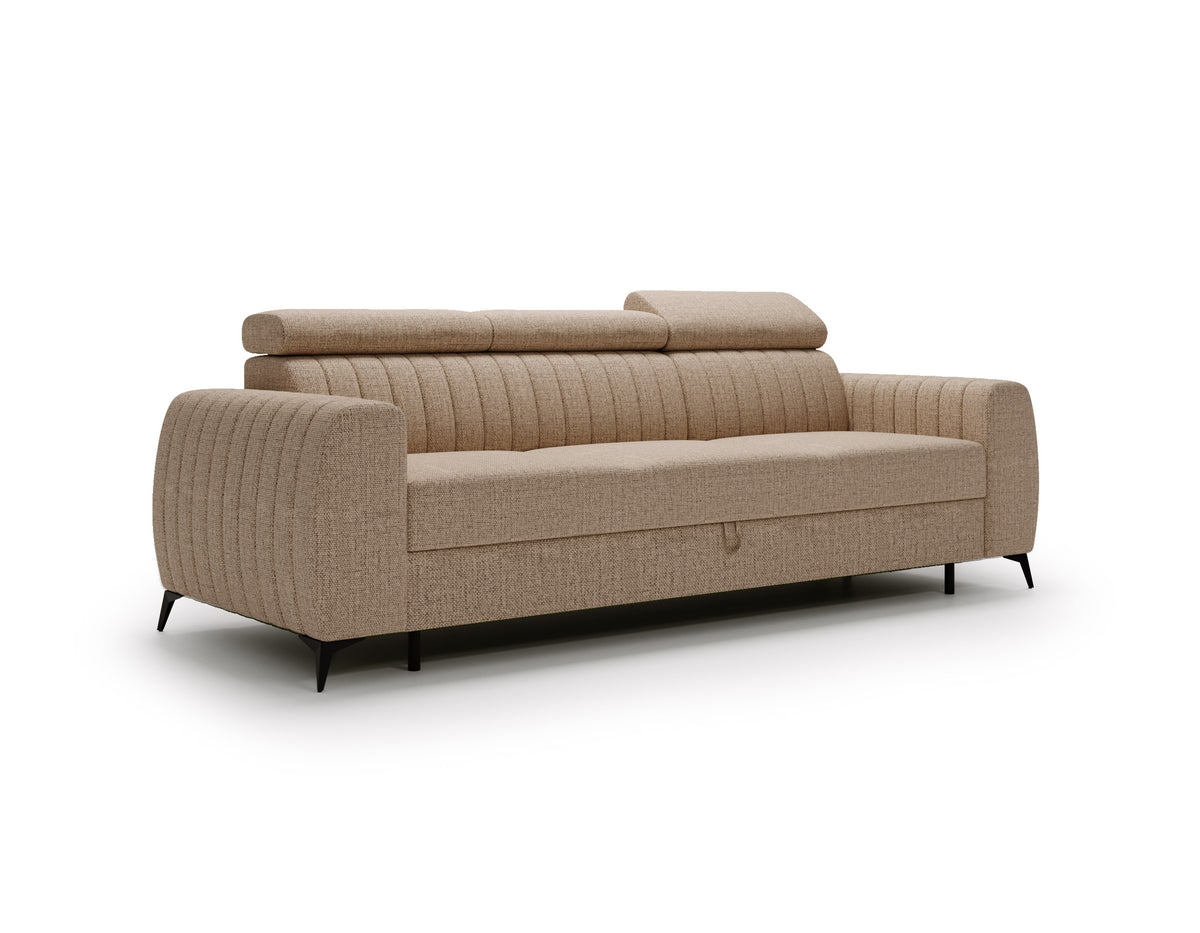 NEW!! SOFA BED AURA 258 CM FOAM + WAVY SPINGS CHOICE OF COLORS