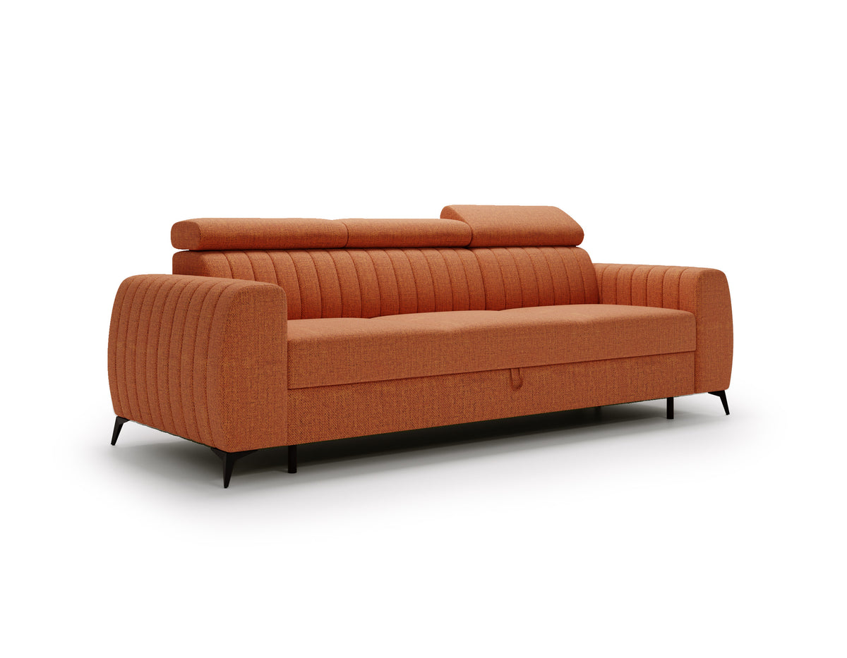 NEW!! SOFA BED AURA 258 CM FOAM + WAVY SPINGS CHOICE OF COLORS