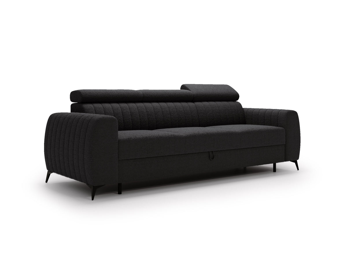 NEW!! SOFA BED AURA 258 CM FOAM + WAVY SPINGS CHOICE OF COLORS