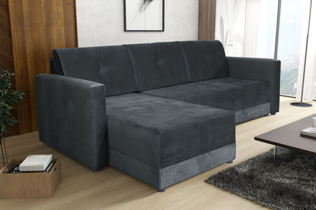 CORNER SOFA BED TEXAS 222CM UNIVERSAL RIGHT/LEFT CORNER CHOICE OF 15 COLORS / FOAMTHIS MODEL IS UNIVERSAL WHICH MEANS YOU CAN CHOOSE CORNER SIDE DURING ASSEMBLY CORNER SOFA BED TEXASFOAM T301X STORAGE SPACE3X PILLOWS MADE OF FOAMEASY CLEAN SOFT TOUCH FABR