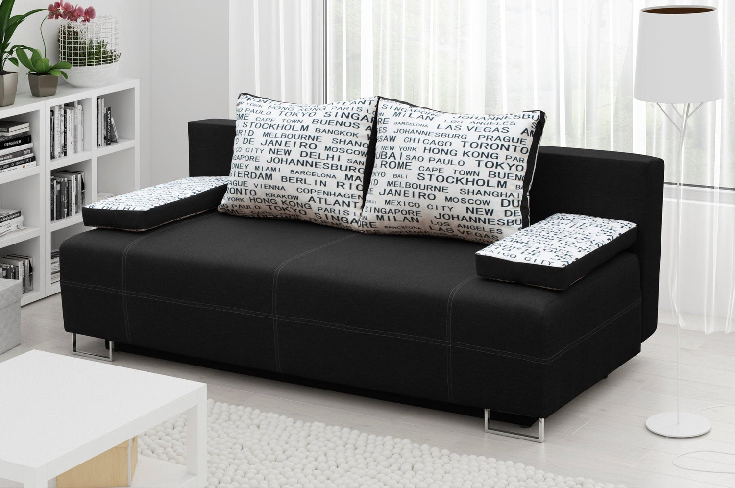 SOFA BED RIVIA 195CM CHOICE OF COLOR / BONELL SPRINGS + FOAM