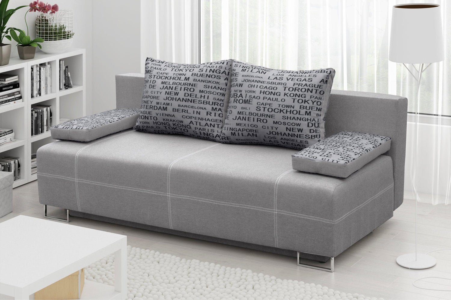 SOFA BED RIVIA 195CM CHOICE OF COLOR / BONELL SPRINGS + FOAM