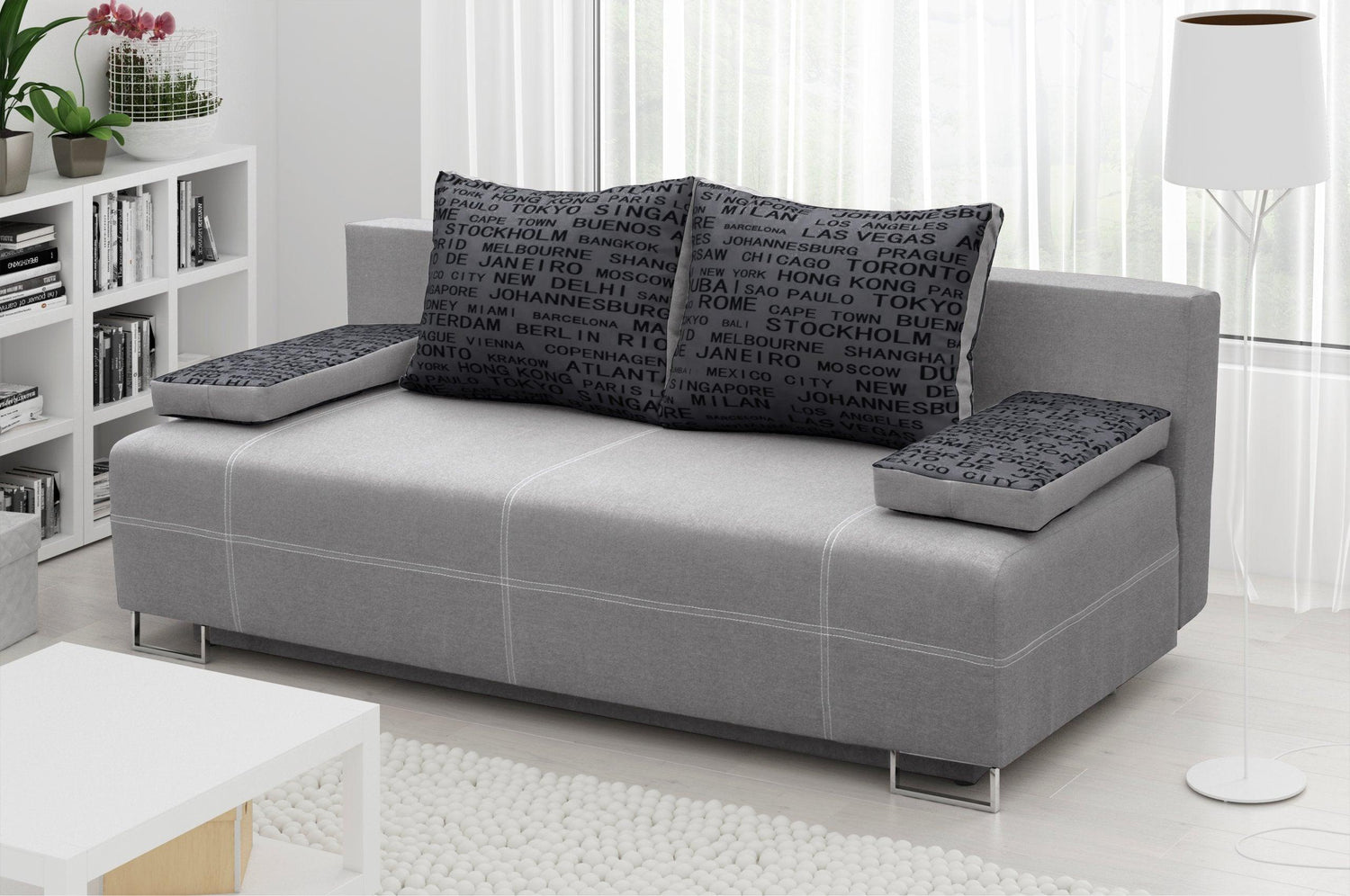 SOFA BED RIVIA 195CM CHOICE OF COLOR / BONELL SPRINGS + FOAM
