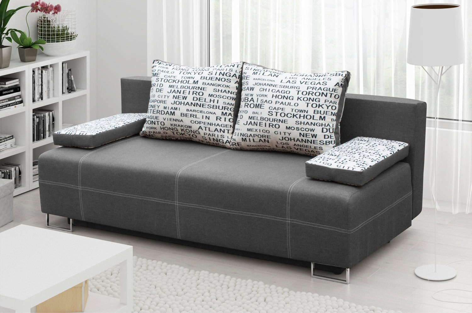 SOFA BED RIVIA 195CM CHOICE OF COLOR / BONELL SPRINGS + FOAM