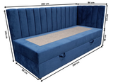 SINGLE BED LARA 80X200CM WITH LIGHT AND USB