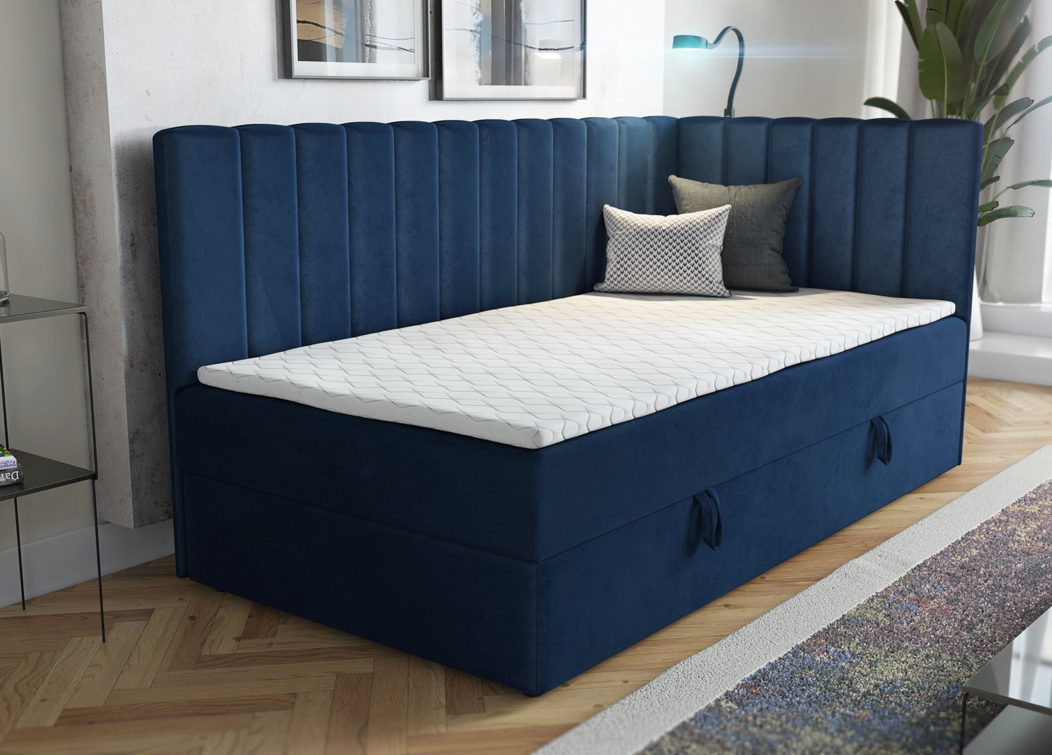 SINGLE BED LARA 100X200CM WITH LIGHT AND USB