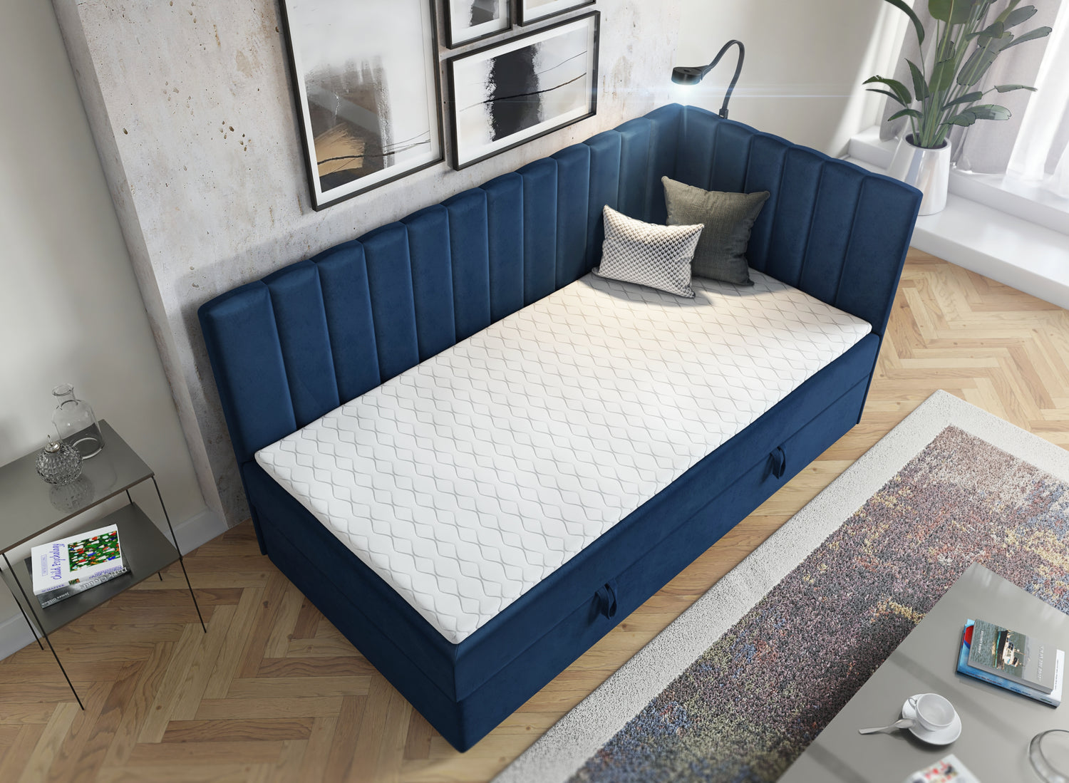 SINGLE BED LARA 80X200CM WITH LIGHT AND USB