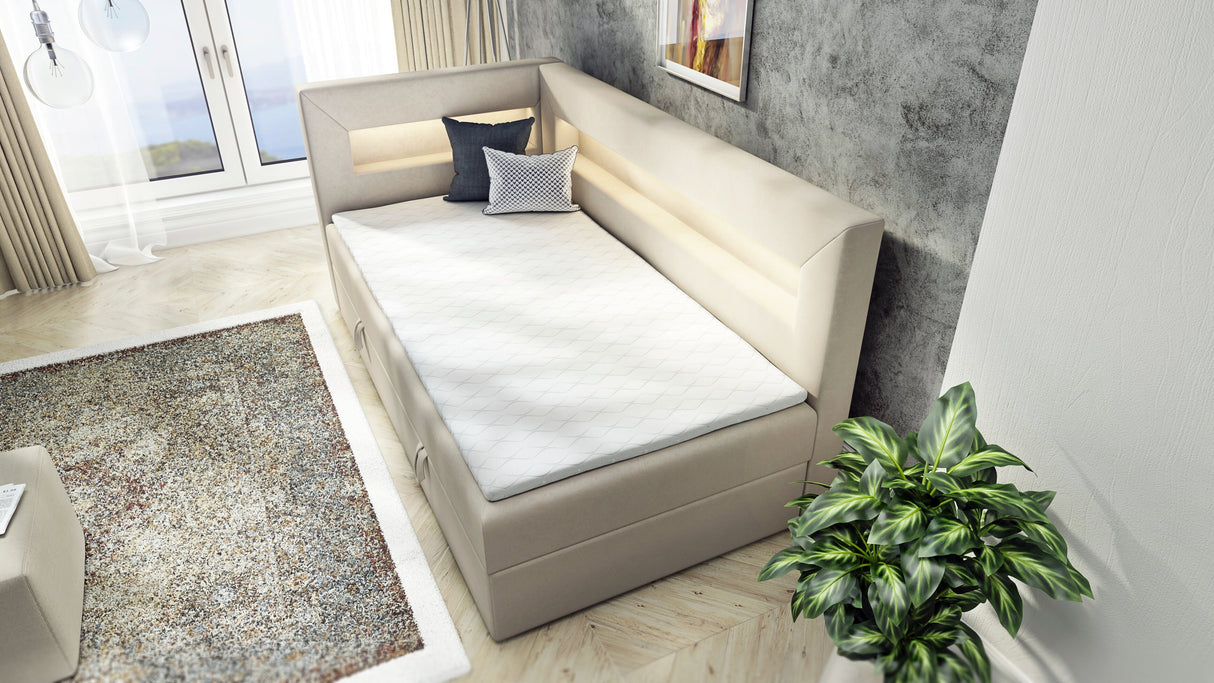 SINGLE BED ADA 90X200CM WITH LED LIGHT