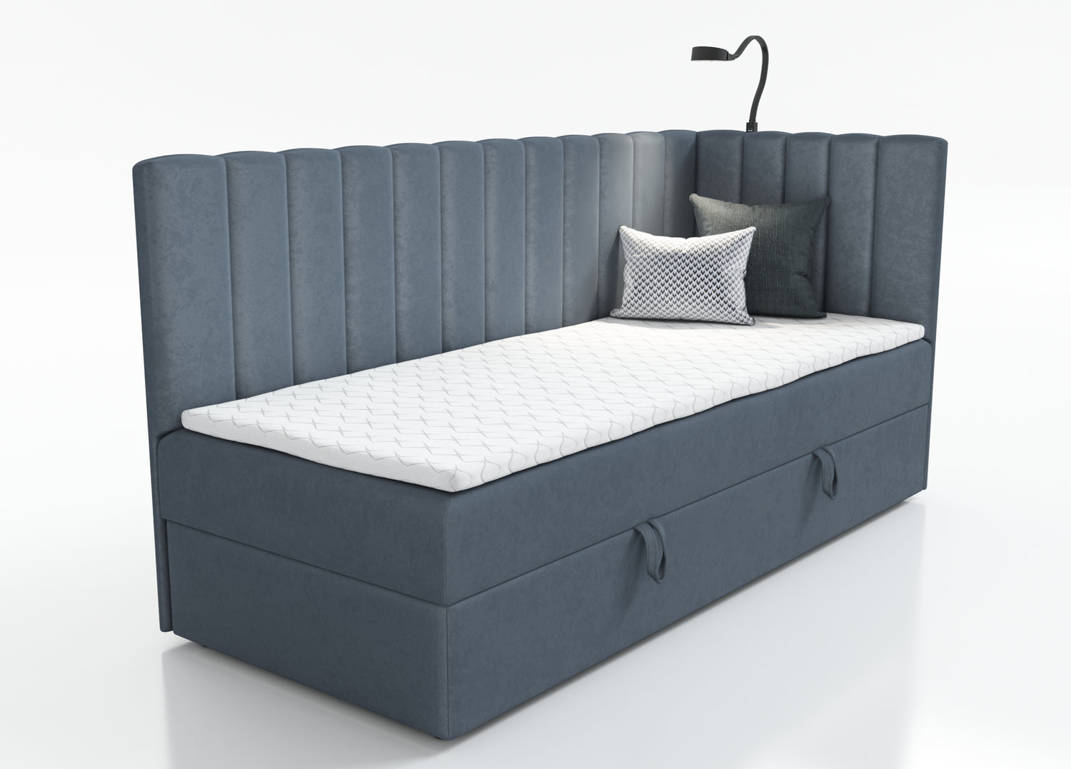 SINGLE BED LARA 100X200CM WITH LIGHT AND USB