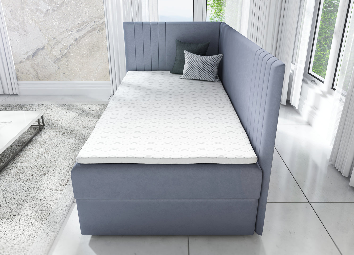 SINGLE BED MOLI 100X200CM WITH LIGHT AND USB