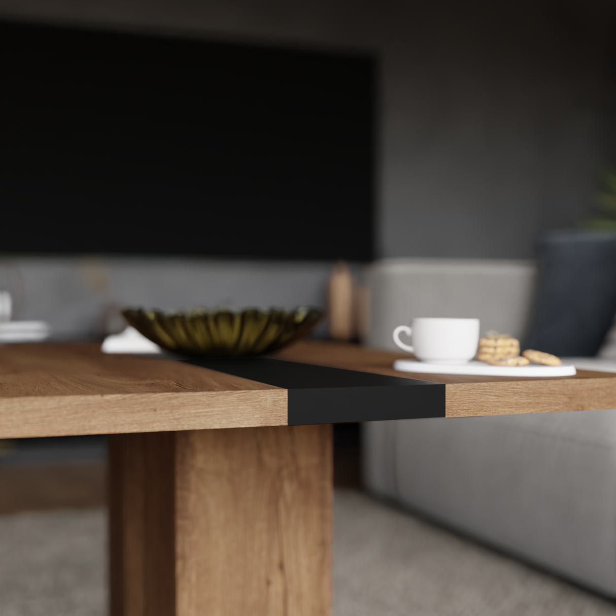 COFFEE TABLE BEN LEFKAS AND BLACK 110X60CM - Anna Furniture