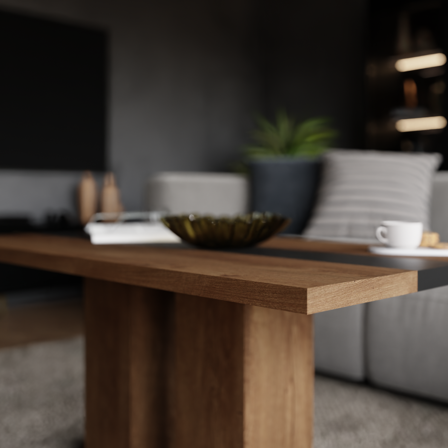 COFFEE TABLE BEN LEFKAS AND BLACK 110X60CM - Anna Furniture