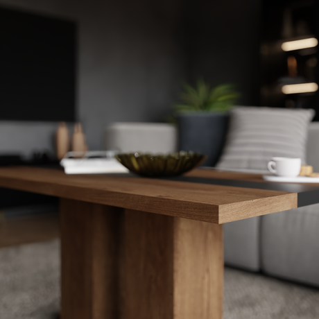 COFFEE TABLE BEN LEFKAS AND BLACK 110X60CM - Anna Furniture