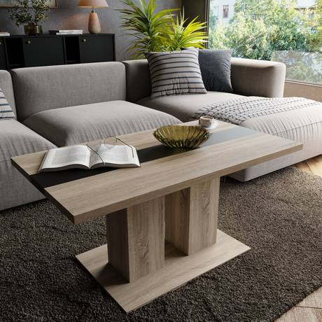 COFFEE TABLE BEN SONOMA AND BLACK 110X60CM - Anna Furniture