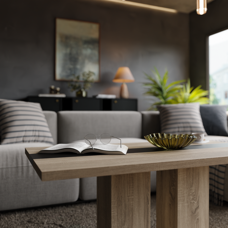 COFFEE TABLE BEN SONOMA AND BLACK 110X60CM - Anna Furniture