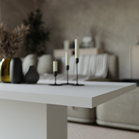 COFFEE TABLE BRISTOL WHITE 110X60CM - Anna Furniture