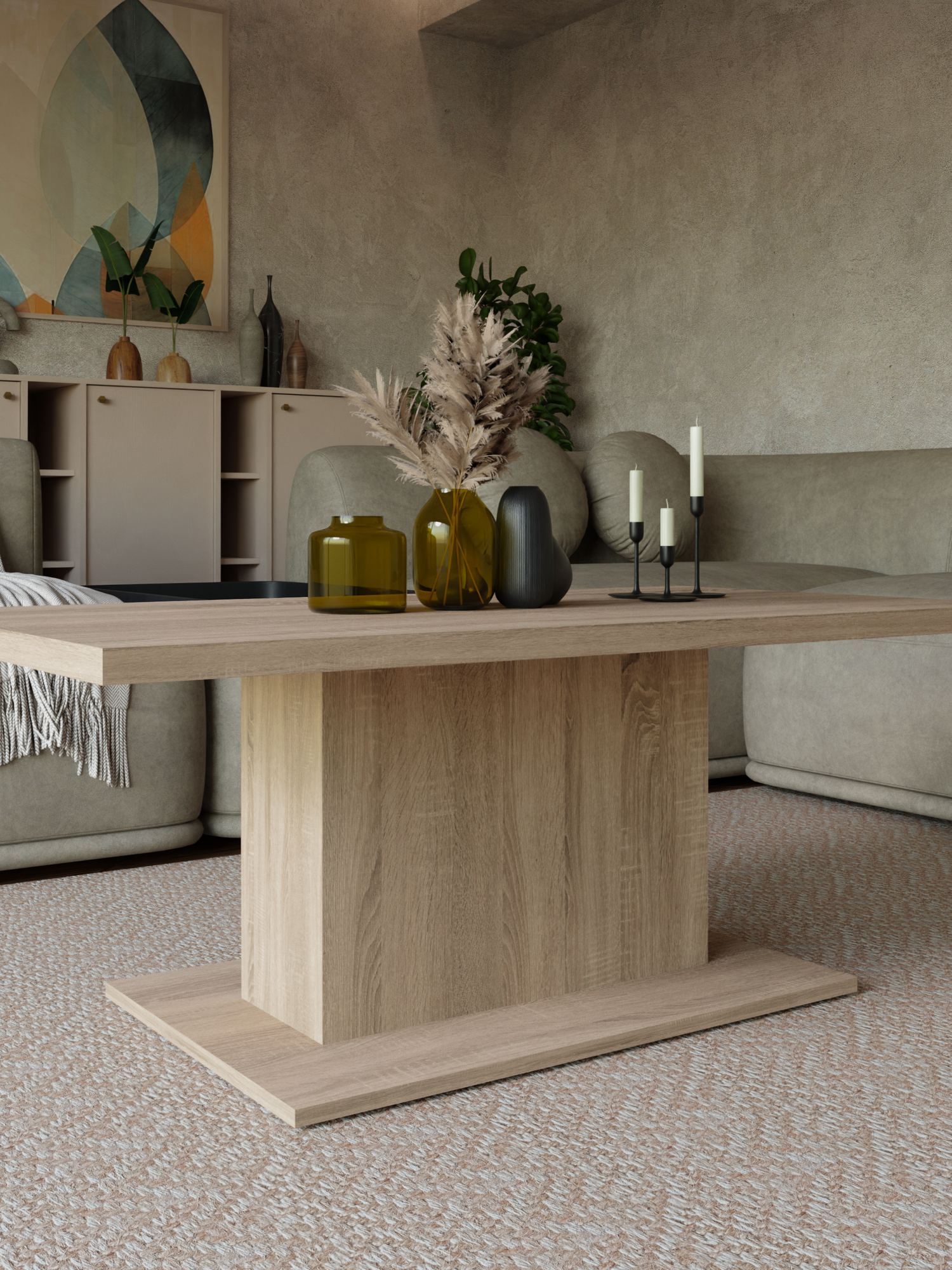 COFFEE TABLE BRISTOL SONOMA 110X60CM - Anna Furniture