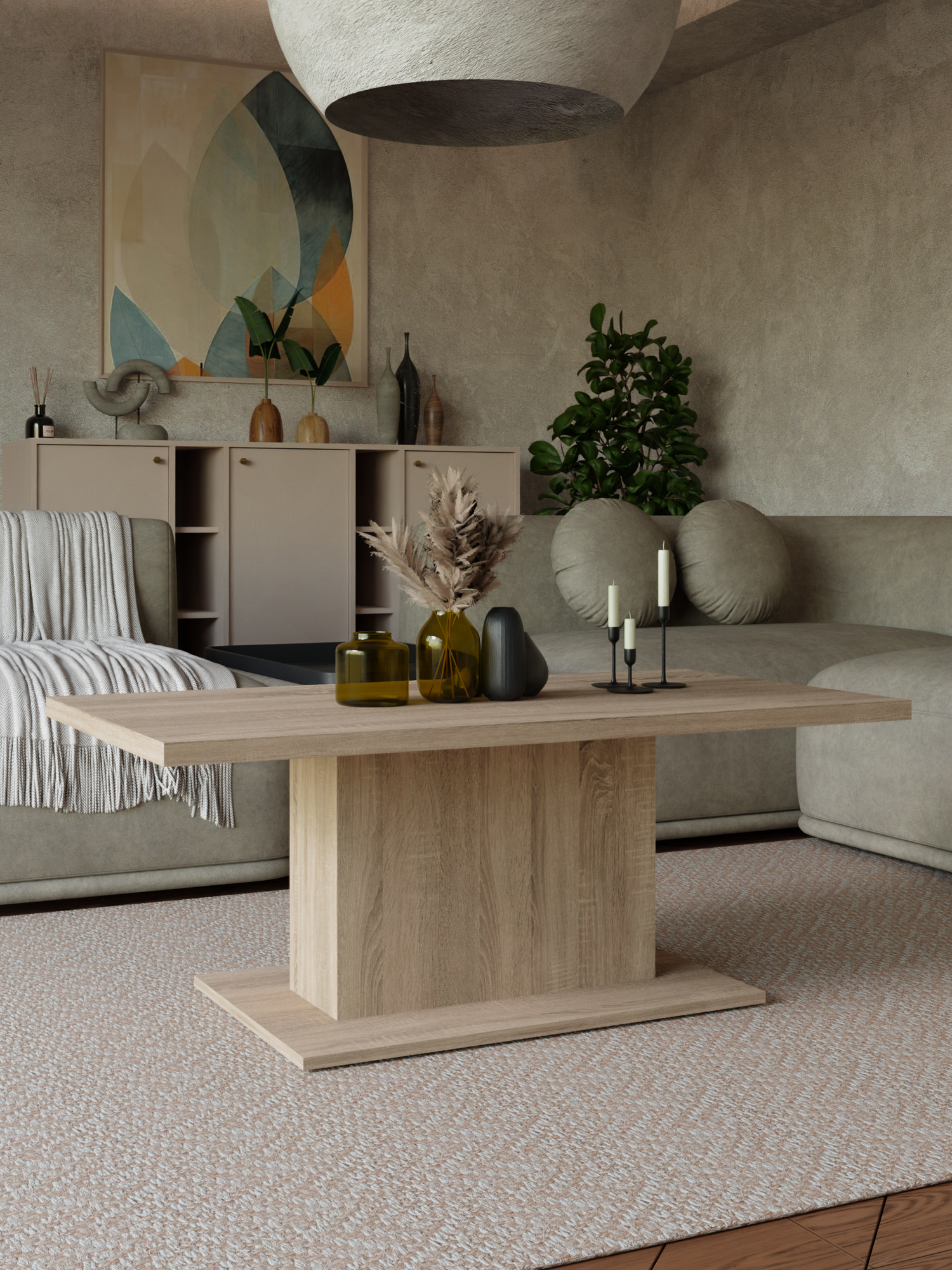 COFFEE TABLE BRISTOL SONOMA 110X60CM - Anna Furniture