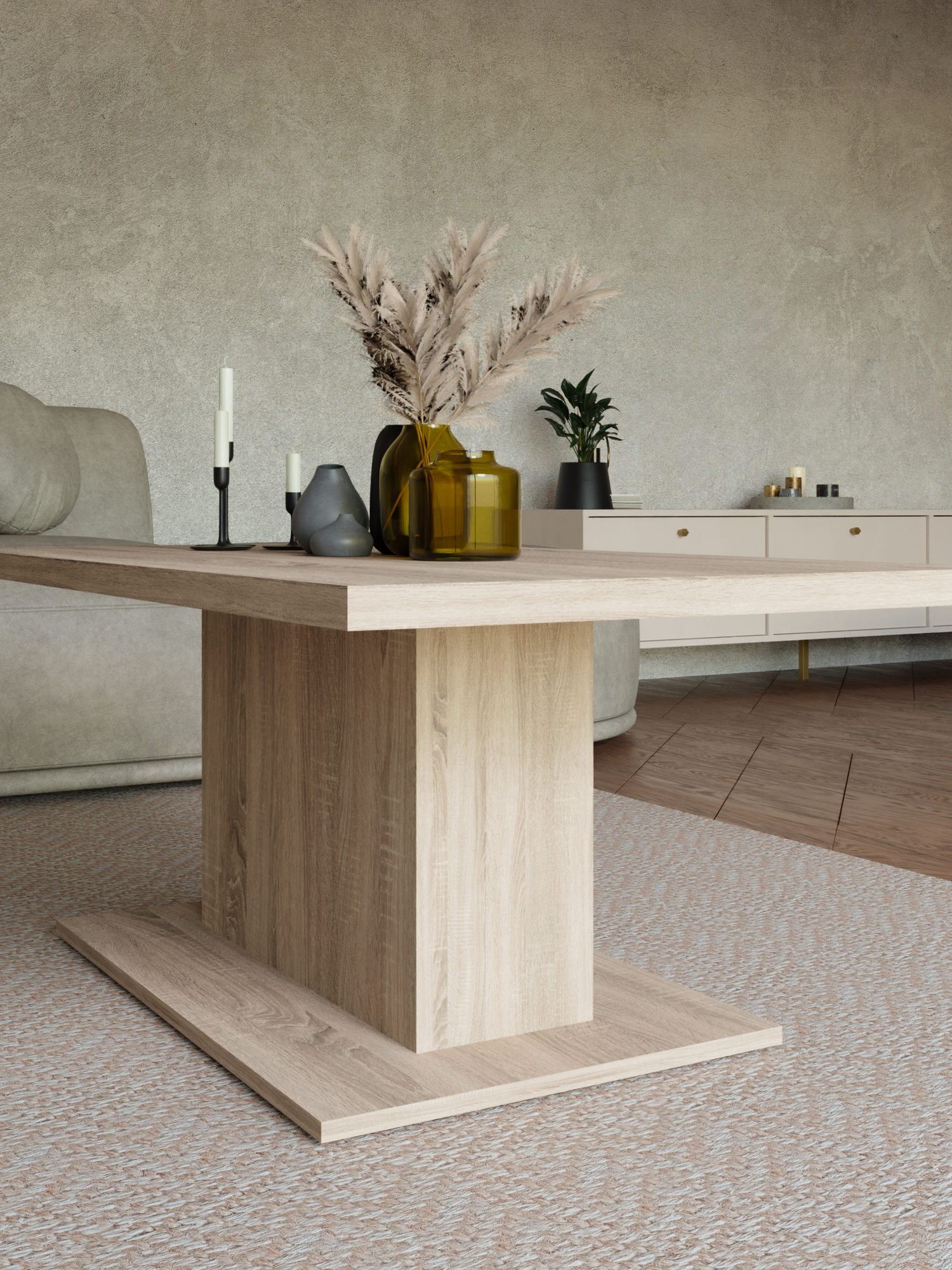 COFFEE TABLE BRISTOL SONOMA 110X60CM - Anna Furniture