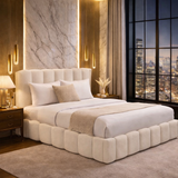 FREE DELIVERY! Ottoman Bed Frame Cloud – Teddy Boucle fabric | Available in All Sizes / Ivory