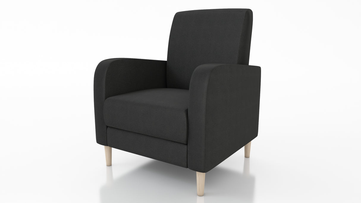 ARMCHAIR CARLO 74x90cm CHOICE OF MANY COLORSARMCHAIR CARLO is a beautiful free-standing chair made from strong, durable materials like pine wood, chipboard, fibreboard, and beech legs. The seat is carefully crafted with a corrugated spring and high-qualit
