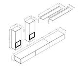 TV WALL UNIT ATHENS BLACK GLOSS/BLACKATHENS Black Gloss SETSIDEBOARD SOLD SEPERATEYL CLICK HERE The Athens collection living room furniture set adds a touch of style and elegance to any environment. With its high-quality construction, this furniture offer