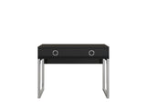 Milla Desk In Black GlossFeatures: Dimensions: W110cm x H80cm x D40cm Colour: Black Gloss & Chrome One Drawer, Chrome Legs and Handles Weight: 29kg Assembly Required Made from 16mm high-quality laminated board Specifications: Dimensions: H:80.0 x W:110.0