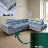 CORNER SOFA BED ASH 273CM MONOLITH 85 / MONOLITH 37 RIGHT HAND SIDE CORNER / SPRINGS + FOAMWavy springs + foam CHOICE OF COLOR Large sleeping areaMONOLITH 85 FABRIC + MONOLITH 37 FABRIC Dimensions W: 273cm D:203cm H: 90cm Sleeping area: 195x123cmUncategor